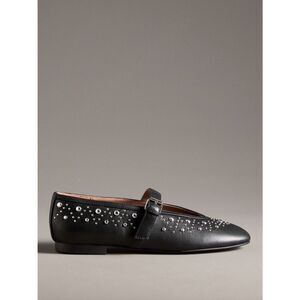 NWT Bibi Lou Studded Mary Jane Flats Black Size US 9-9.5 EU 40